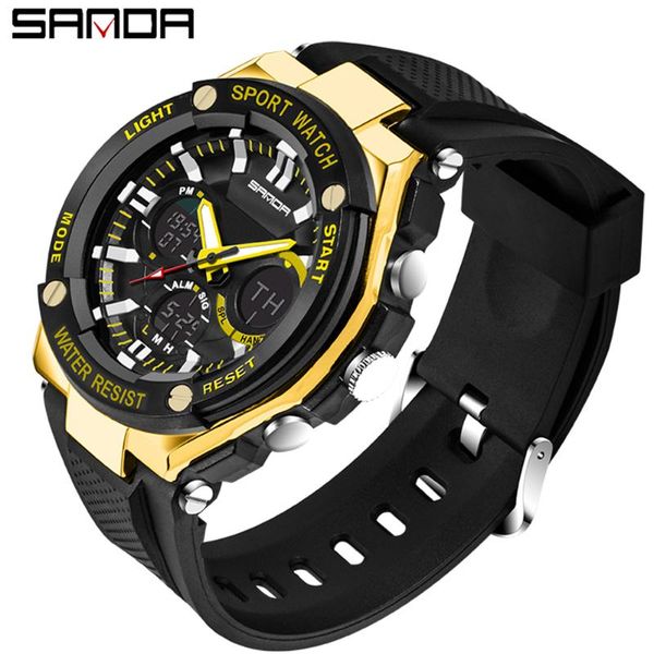 sanda men's watches black sports watch led digital 3atm waterproof watches s male clock relogios masculino, Slivery;brown
sanda men's watches black sports watch led digital 3atm waterproof watches s male clock relogios masculino, Slivery;brown