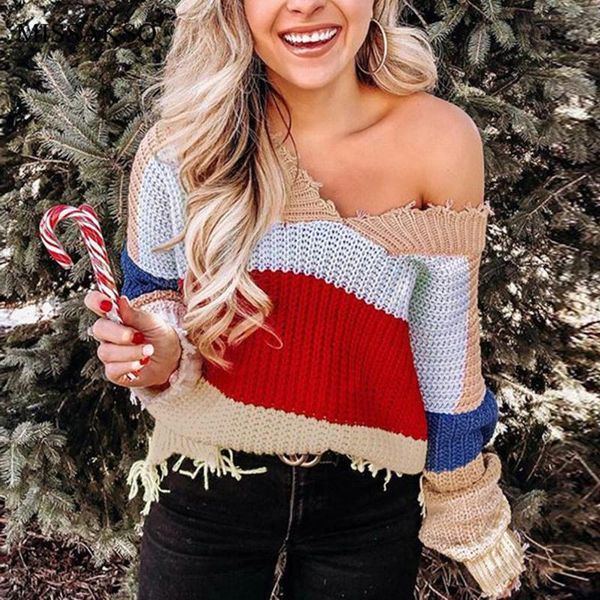 missakso off shoulder rainbow pullover tassel patchwork autumn winter knitted jumper loose oversized women sweater jumper, White;black
missakso off shoulder rainbow pullover tassel patchwork autumn winter knitted jumper loose oversized women sweater jumper, White;black