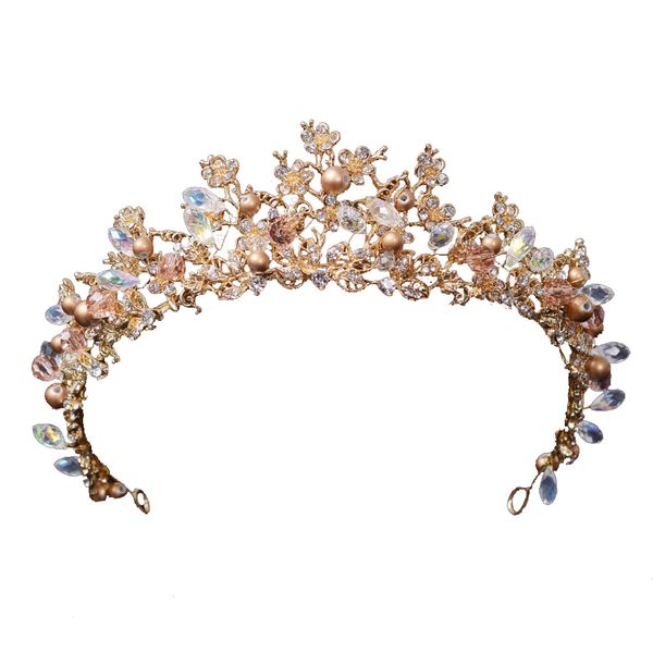 golden crown wedding hair accessories magnificent pearls crystal bridal crowns tiaras classic golden diadem tiaras for women, Golden;white
golden crown wedding hair accessories magnificent pearls crystal bridal crowns tiaras classic golden diadem tiaras for women, Golden;white