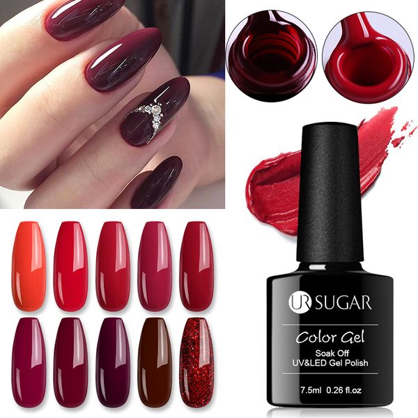 ur sugar 7.5ml color coat nail gel polish dark red wine series nail polish soak-off long-lasting varinish manicure, Red;pink
ur sugar 7.5ml color coat nail gel polish dark red wine series nail polish soak-off long-lasting varinish manicure, Red;pink