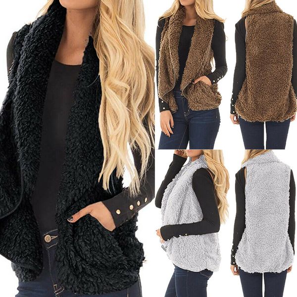 womens winter warm vest coats causal loose jackets coat fur collar sleeveless jacket fleece parka outwear coats with pockets, Black;white
womens winter warm vest coats causal loose jackets coat fur collar sleeveless jacket fleece parka outwear coats with pockets, Black;white
