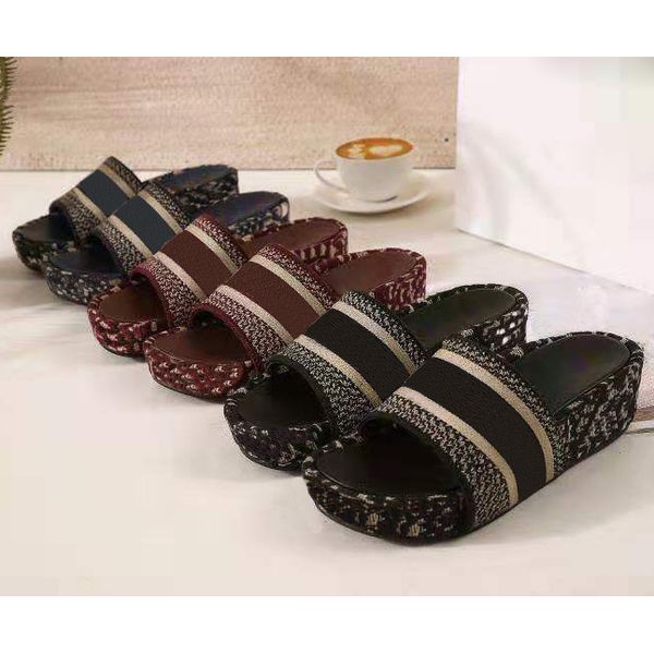 summer wedge high heel platform slippers brand thick bottom letters embroider sandals web celebrity stars casual slippers luxury beach shoes, Black
summer wedge high heel platform slippers brand thick bottom letters embroider sandals web celebrity stars casual slippers luxury beach shoes, Black