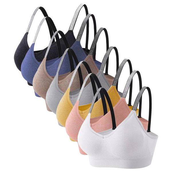 sports bra women fitness seamless yoga bra women solid quick dry padded seamless gym crop push up sport, White;black
sports bra women fitness seamless yoga bra women solid quick dry padded seamless gym crop push up sport, White;black