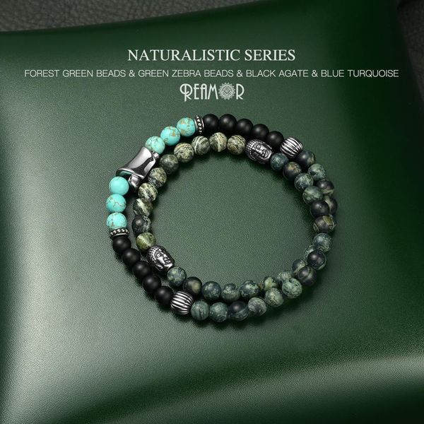 reamor green forest series natural stone beaded bracelet peaceful buddha elastic bracelet religious buddhist male female jewelry, Golden;silver
reamor green forest series natural stone beaded bracelet peaceful buddha elastic bracelet religious buddhist male female jewelry, Golden;silver