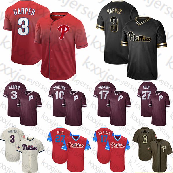 Philadelphia Men's Phillies Bryce Harper Rhys Hoskins Darren Daulton Aaron Nola Mike Schmidt Maikel Franco Legend Fade Gold Baseball Jerseys
Philadelphia Men's Phillies Bryce Harper Rhys Hoskins Darren Daulton Aaron Nola Mike Schmidt Maikel Franco Legend Fade Gold Baseball Jerseys