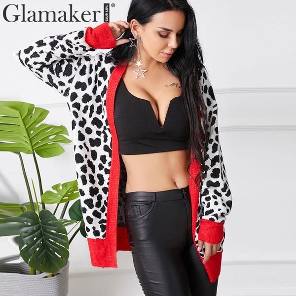 glamaker patchwork striped leopard red sweater knitted sweater women cardigan 2019 winter long cardigan coat knitwear, White
glamaker patchwork striped leopard red sweater knitted sweater women cardigan 2019 winter long cardigan coat knitwear, White
