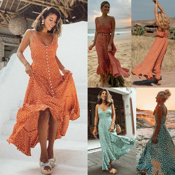 new style women dresse summer boho long dress evening party beach dresses sundress slip v neck button ruffles fashion 2019, Black;gray
new style women dresse summer boho long dress evening party beach dresses sundress slip v neck button ruffles fashion 2019, Black;gray