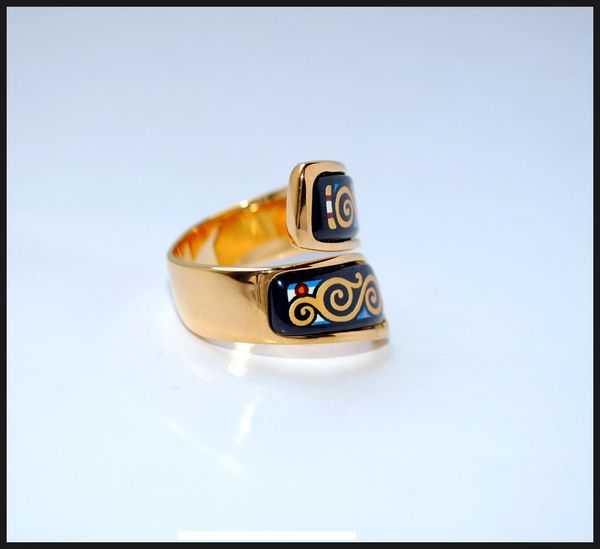 klimt series rings 18k gold-plated enamel double curved ring designer ring for women band rings for gift
klimt series rings 18k gold-plated enamel double curved ring designer ring for women band rings for gift