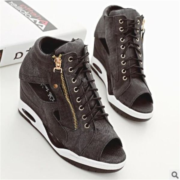 sandals bzai pattern woman high-heeled shoes women's fish mouth cool boots 7cm wedges 2cm waterproof 4-8 9, Black
sandals bzai pattern woman high-heeled shoes women's fish mouth cool boots 7cm wedges 2cm waterproof 4-8 9, Black