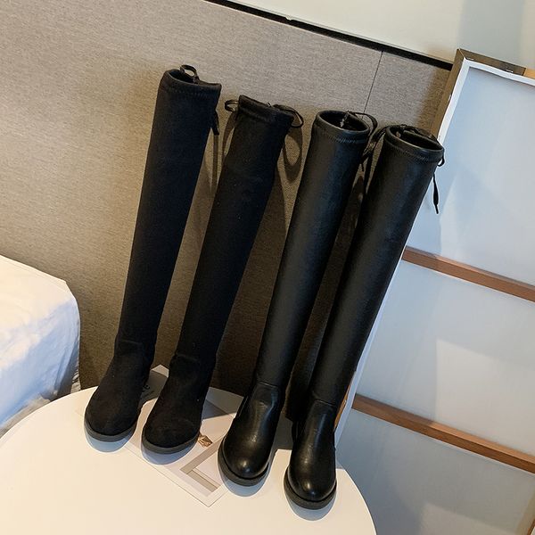 women boots 2019 new boots over-knee women's winter section flat bottom with increased high-low elastic, Black
women boots 2019 new boots over-knee women's winter section flat bottom with increased high-low elastic, Black