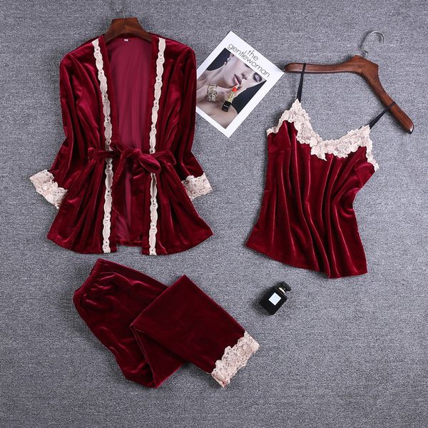 winter warm pajamas sets women sleepwear suit gold velvet homewear pajama woman pajamas long pant set robe three piece suit, Blue;gray
winter warm pajamas sets women sleepwear suit gold velvet homewear pajama woman pajamas long pant set robe three piece suit, Blue;gray