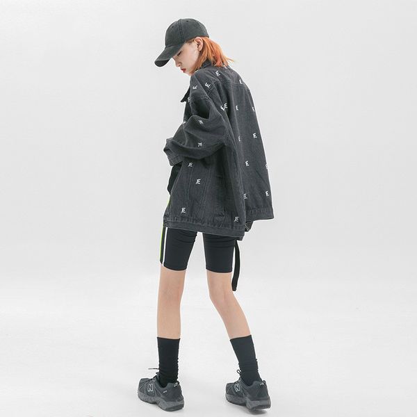 male women vintage streetwear hip hop punk jean jackets outerwear men autumn spring high street embroidery denim coat, Black;brown
male women vintage streetwear hip hop punk jean jackets outerwear men autumn spring high street embroidery denim coat, Black;brown