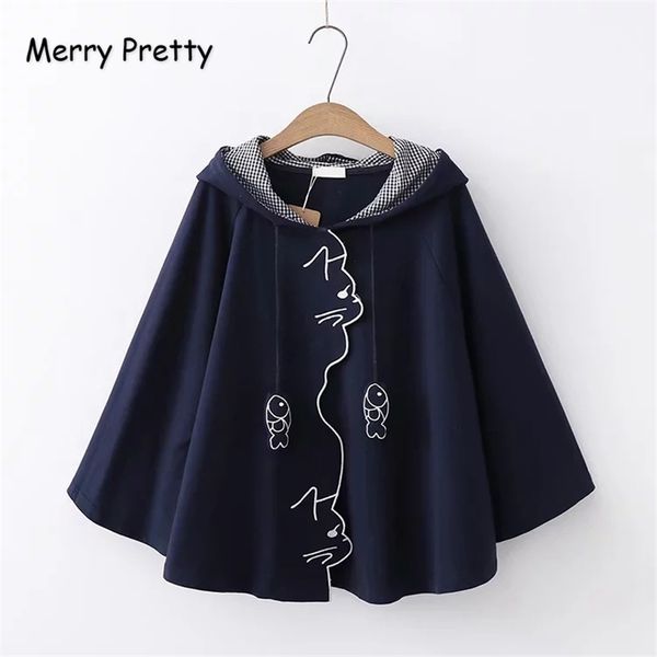 merry pretty women outerwear & cloak 2018 autumn cartoon embroidery hooded coat harajuku cotton pullover cute poncho jacket, Black;brown
merry pretty women outerwear & cloak 2018 autumn cartoon embroidery hooded coat harajuku cotton pullover cute poncho jacket, Black;brown