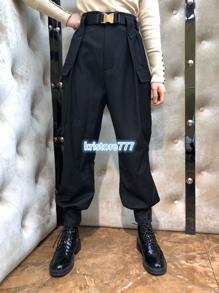 women's vintage luxury design cargo pants with belt the high end custom girls casual long pants female runway loose triangle sign trous, Black;white
women's vintage luxury design cargo pants with belt the high end custom girls casual long pants female runway loose triangle sign trous, Black;white