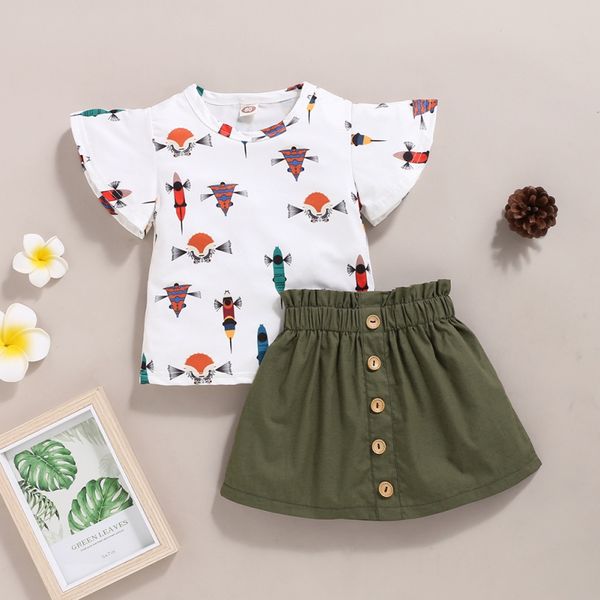 clothing sets baby girls set kids clothes summer casual trumpet sleeve head print t-shirt short group suit children costume 2pcs, White
clothing sets baby girls set kids clothes summer casual trumpet sleeve head print t-shirt short group suit children costume 2pcs, White