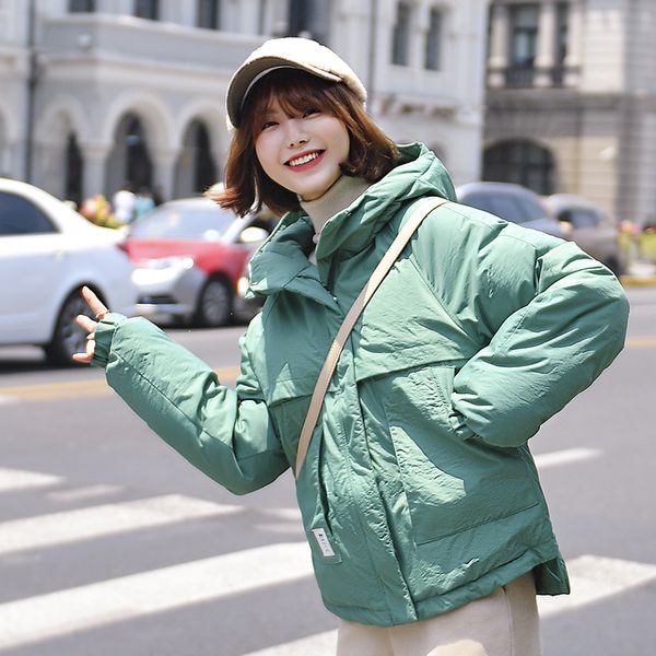 green down cotton padded loose short parkas hooded big pocket zipper warm thick parka loose coats winter women jackets outerwear, Tan;black
green down cotton padded loose short parkas hooded big pocket zipper warm thick parka loose coats winter women jackets outerwear, Tan;black