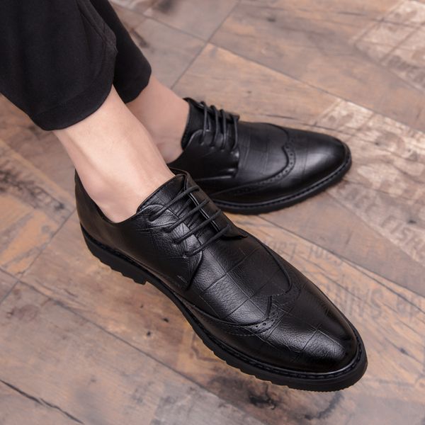 fashion men leather shoes male dress shoes business flats lace-up comfortable formal footwear sapato masculino wedding w5, Black
fashion men leather shoes male dress shoes business flats lace-up comfortable formal footwear sapato masculino wedding w5, Black