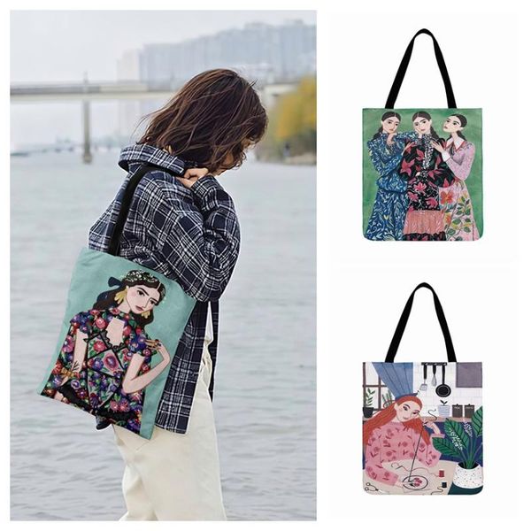 foldable shopping bag southeast asian girl painting print tote bag for women casual tote outdoor beach bags ladies shoulder
foldable shopping bag southeast asian girl painting print tote bag for women casual tote outdoor beach bags ladies shoulder