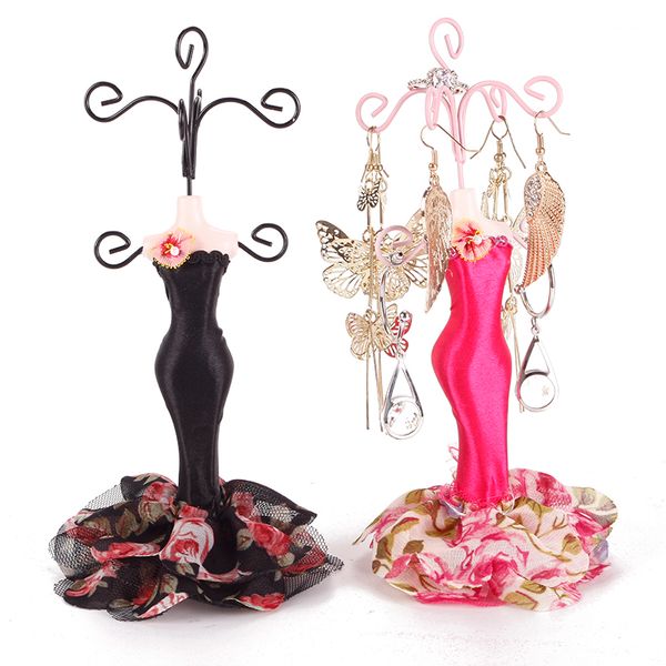 black red mannequin princess dress earrings display rack fashion jewelry show stand holder for women #92065, Pink;blue
black red mannequin princess dress earrings display rack fashion jewelry show stand holder for women #92065, Pink;blue