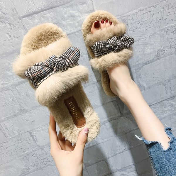 flock fur shoes butterfly-knot ladies' slippers slipers women winter footwear luxury slides plush flat 2019 designer with fur, Black
flock fur shoes butterfly-knot ladies' slippers slipers women winter footwear luxury slides plush flat 2019 designer with fur, Black