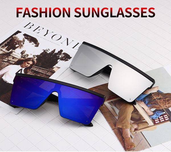 the new one-piece sunglasses trend is square sunglasses for men and women, White;black
the new one-piece sunglasses trend is square sunglasses for men and women, White;black
