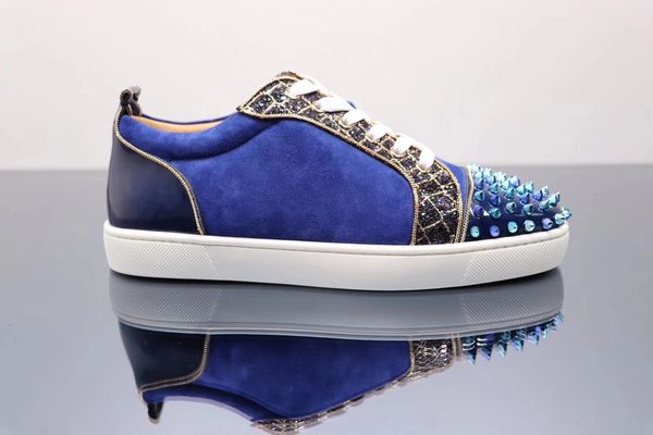 blue suede spiked toe junior orlato sneakers for men flats red bottom party dress walking sneakers red sole studded trainer, Black
blue suede spiked toe junior orlato sneakers for men flats red bottom party dress walking sneakers red sole studded trainer, Black