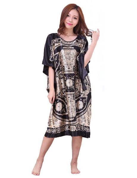 black plus size women's faux silk robe new fashion style summer lady bath gown bathrobe nightgown sleepwear mujer pijama 0524, Black;red
black plus size women's faux silk robe new fashion style summer lady bath gown bathrobe nightgown sleepwear mujer pijama 0524, Black;red