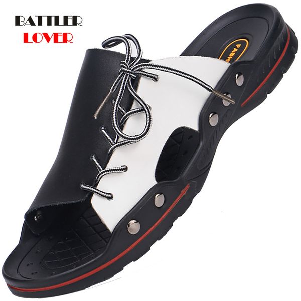 2020 new men slippers genuine leather summer sandal shoes man breathable beach slipper mens outdoor footwear plus size 38-48, Black
2020 new men slippers genuine leather summer sandal shoes man breathable beach slipper mens outdoor footwear plus size 38-48, Black