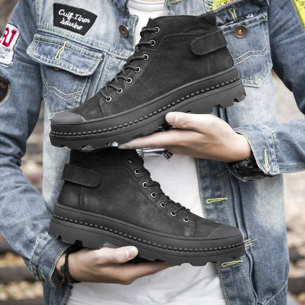 2019 new winter ankle men boots cotton warm waterproof leather footwear safety work shoes work shoes big size, Black
2019 new winter ankle men boots cotton warm waterproof leather footwear safety work shoes work shoes big size, Black