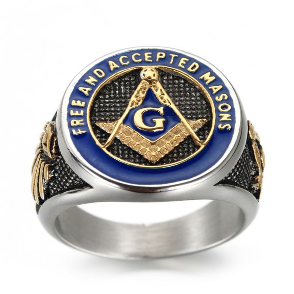 2020 designer european and american men's explosion 18k gold stainless steel blue masonic ring titanium steel jewelry accessories whole, Slivery;golden
2020 designer european and american men's explosion 18k gold stainless steel blue masonic ring titanium steel jewelry accessories whole, Slivery;golden
