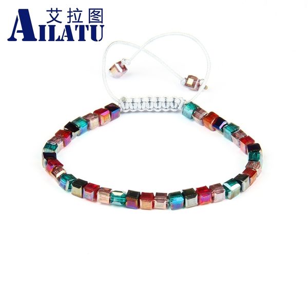 ailatu bling bracelet wholesale 10pcs/lot crystal square beads friendship braiding bracelets girl's jewelry, Golden;silver
ailatu bling bracelet wholesale 10pcs/lot crystal square beads friendship braiding bracelets girl's jewelry, Golden;silver