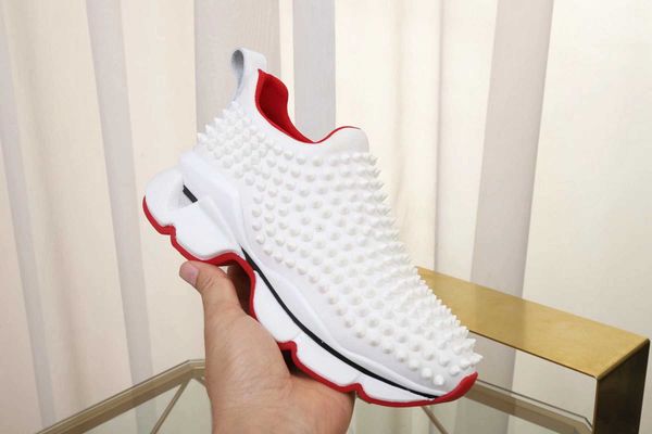 high-end design new studs sneakers men's casual red bottom banquet dress casual walking outdoor lace rivet sneakers white, Black
high-end design new studs sneakers men's casual red bottom banquet dress casual walking outdoor lace rivet sneakers white, Black