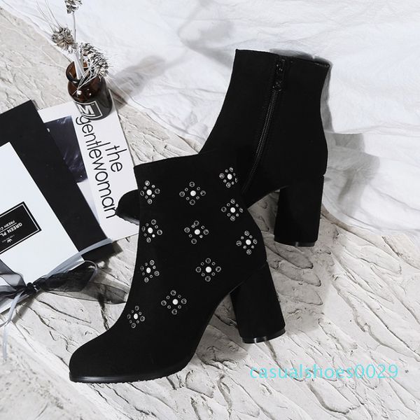 oversized boots women shoes ankle boots for women ladies rhinestone trim side zipper c29, Black
oversized boots women shoes ankle boots for women ladies rhinestone trim side zipper c29, Black