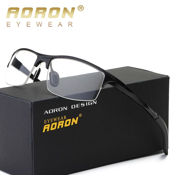 aoron aluminum magnesium eyeglasses frame men spring hinge eye glasses frames for male half rim spectacles man, Black
aoron aluminum magnesium eyeglasses frame men spring hinge eye glasses frames for male half rim spectacles man, Black