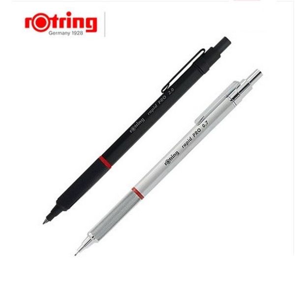 

rotring mechanical pencil rapid pro 0.5mm/0.7mm/2.0mm metal silver/black pen holder automatic pencil drawing pen, Blue;orange