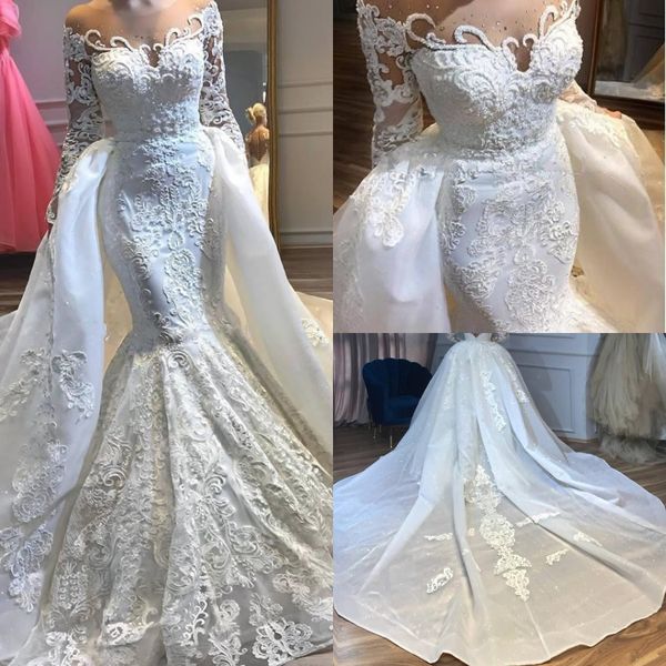 2020 gorgeous с длинным рукавом русалка свадебные платья с съемные суд поезд кружева аппликации свадебное платье платье-де-novia, White
2020 gorgeous с длинным рукавом русалка свадебные платья с съемные суд поезд кружева аппликации свадебное платье платье-де-novia, White