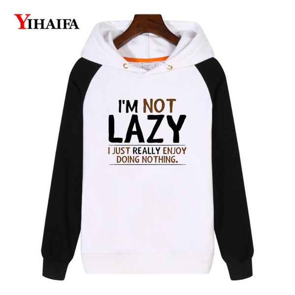 yihaifa casual fleece women hoodies sweatshirts i'm not lazy letters printed pullover loose hooded warm coat, Black
yihaifa casual fleece women hoodies sweatshirts i'm not lazy letters printed pullover loose hooded warm coat, Black