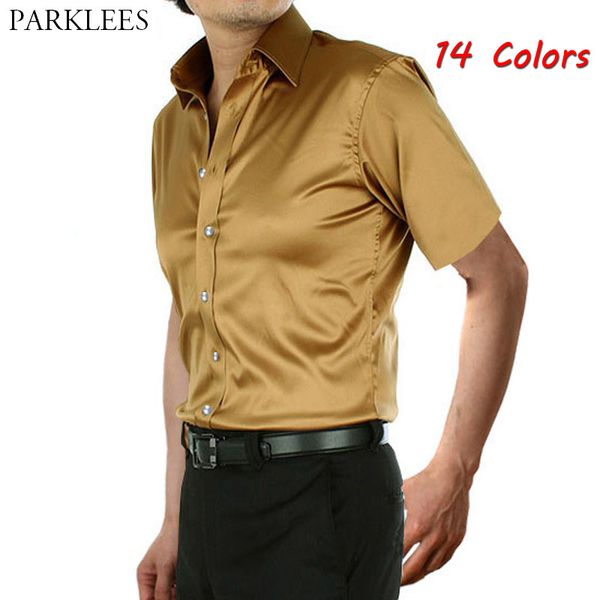 gold silk satin shirt men comfortable smooth chemise homme fashion crystal button mens dress shirts casual men summer shirt male, White;black
gold silk satin shirt men comfortable smooth chemise homme fashion crystal button mens dress shirts casual men summer shirt male, White;black