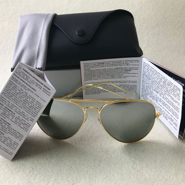brand designer vintage pilot men women 58mm 62mm uv400 mirror band mirror glass lens sunglasses with cases sale, White;black
brand designer vintage pilot men women 58mm 62mm uv400 mirror band mirror glass lens sunglasses with cases sale, White;black
