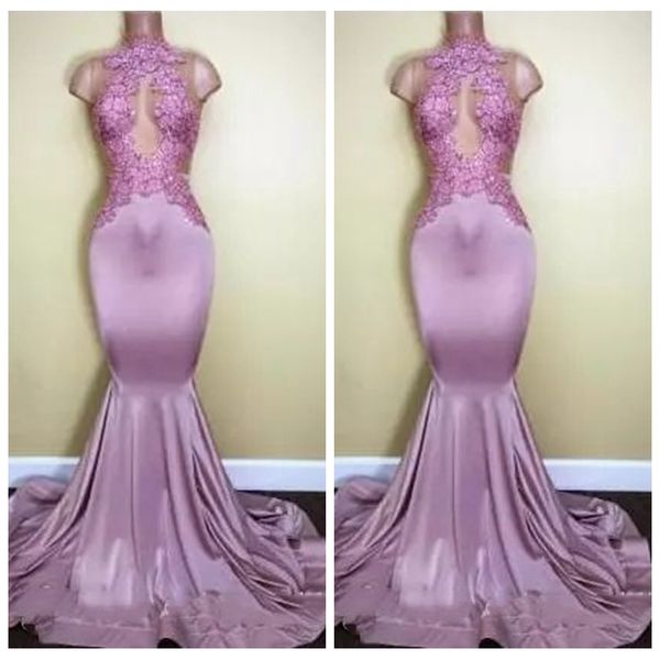 sheer high neck lace appliques mermaid long prom dresses slim 2019 modest sweep train long vestidos de soiree customized evening party gowns, Black
sheer high neck lace appliques mermaid long prom dresses slim 2019 modest sweep train long vestidos de soiree customized evening party gowns, Black