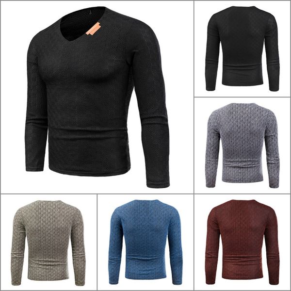 casual men's v collar slim sweater fashion men solid color long sleeve knit bottoming shirt for male 2018 new british style, White;black
casual men's v collar slim sweater fashion men solid color long sleeve knit bottoming shirt for male 2018 new british style, White;black