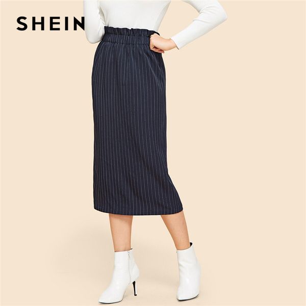 shein navy frilled waist elastic striped straight skirt summer autumn skirts womens high waist shift office lady elegant skirt, Black
shein navy frilled waist elastic striped straight skirt summer autumn skirts womens high waist shift office lady elegant skirt, Black