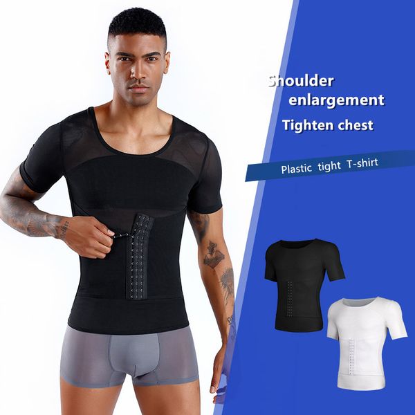 summer men quick drying elastic body-shaping clothes for abdomen-tightening building waist-tightening invisible short t sleeve, Black;blue
summer men quick drying elastic body-shaping clothes for abdomen-tightening building waist-tightening invisible short t sleeve, Black;blue