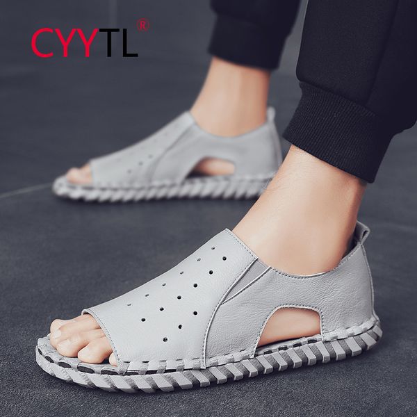 cyytl summer men's casual shoes leather sandals handmade manual beach slippers men leisure flats beach sandalias hombre sepatu, Black
cyytl summer men's casual shoes leather sandals handmade manual beach slippers men leisure flats beach sandalias hombre sepatu, Black