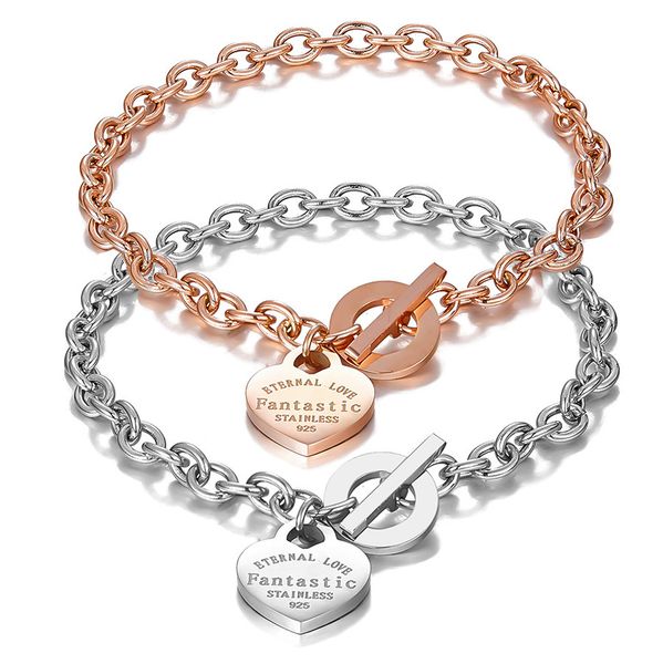 love heart bracelet&bangle eternal love pendant fashion stainless steel brand tiff design women elegant chain jewelry gifts, Golden;silver
love heart bracelet&bangle eternal love pendant fashion stainless steel brand tiff design women elegant chain jewelry gifts, Golden;silver