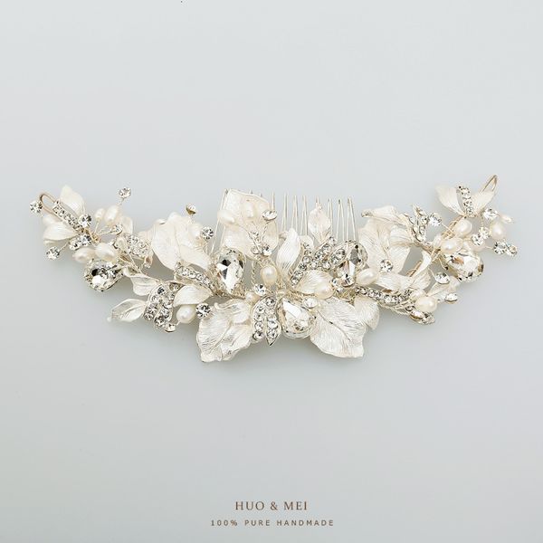 s872 npason bride pearl headwear manual wedding dress accessories hair comb marry ornaments, Golden;white
s872 npason bride pearl headwear manual wedding dress accessories hair comb marry ornaments, Golden;white