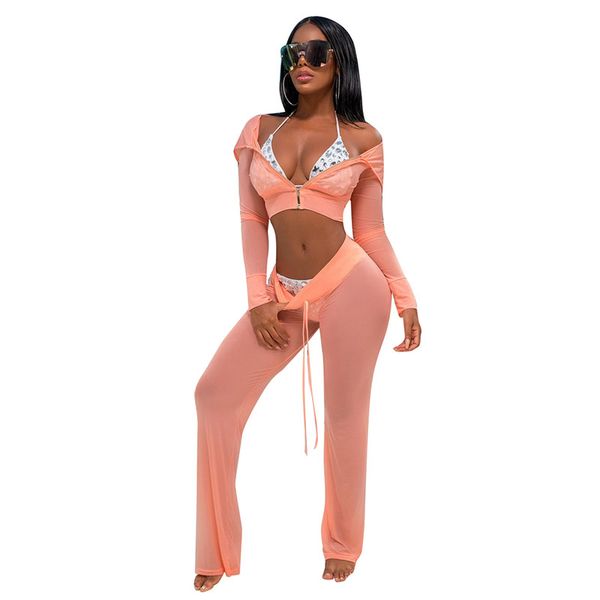 summer beach style two piece set crop and long pants mesh see through long sleeve 2 piece outfits cover ups beach wear, White
summer beach style two piece set crop and long pants mesh see through long sleeve 2 piece outfits cover ups beach wear, White