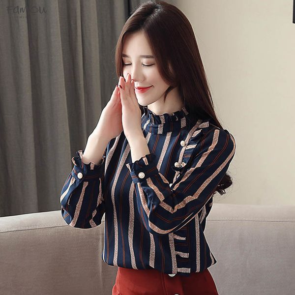 Woman Blouse Fashion Blouses 2019 Spring Flutter Sleeve Striped Office Work Wear Blouse Women Chiffon Shirt Long Sleeve Women Shirts
Woman Blouse Fashion Blouses 2019 Spring Flutter Sleeve Striped Office Work Wear Blouse Women Chiffon Shirt Long Sleeve Women Shirts