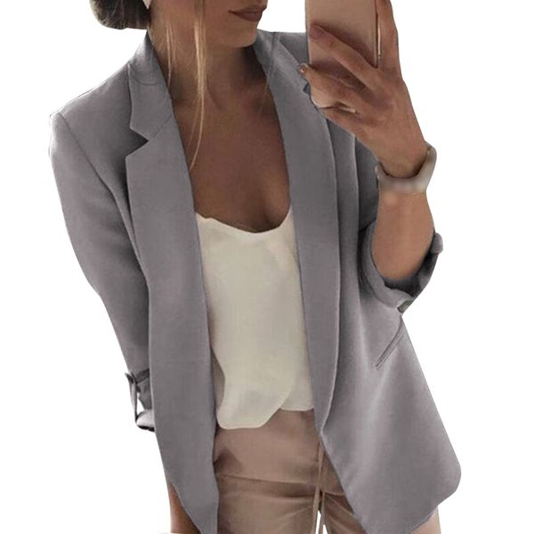 formal suit open front 3/4 sleeve spring autumn casual coat women blazer fashion daily work business solid turndown collar, Blue;gray
formal suit open front 3/4 sleeve spring autumn casual coat women blazer fashion daily work business solid turndown collar, Blue;gray