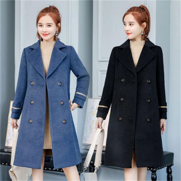 fashion women's woolen coat female autumn new thick winter loose section popular woolen coat windbreaker ladies slim, Black
fashion women's woolen coat female autumn new thick winter loose section popular woolen coat windbreaker ladies slim, Black